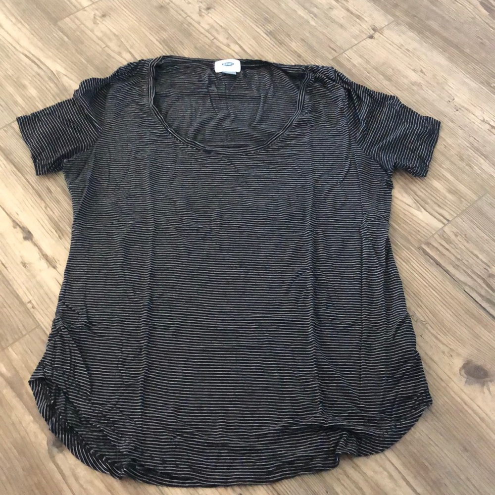 Striped Scoop Neck Tee